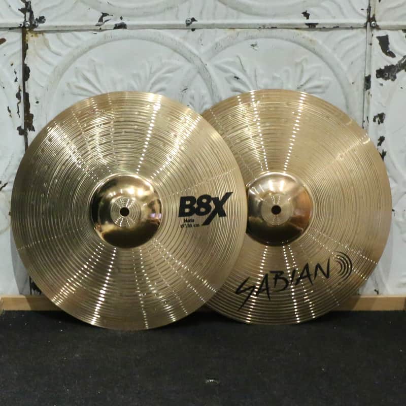 Used Sabian B8X Hi-Hats Cymbals 13in image 1