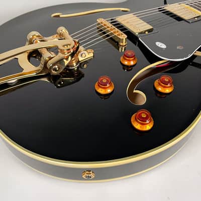 Washburn MIK J-9 VG Black Thinline Hollowbody Guitar w/OHSC image 14