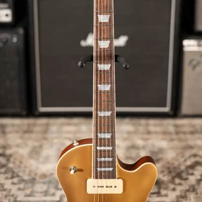 Eastman SB56 Electric Guitar - Vintage Satin Gold with Padded Gig Bag image 4
