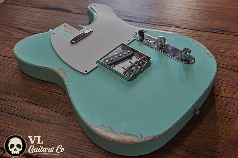Telecaster Body Surf Green Relic - Vintage Style Aged Nitro image 1