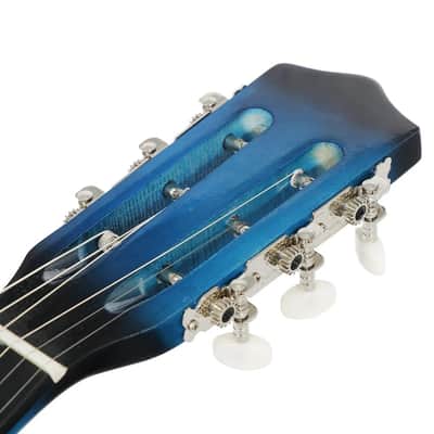 38" Kids Acoustic Guitar Full Size 6-String Guitar for Starter Beginner Blue image 5