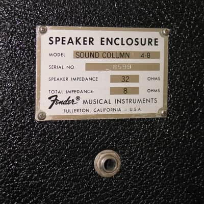 Pair 1960s Fender Sound Column 4-8 Speakers (for PA100) image 6