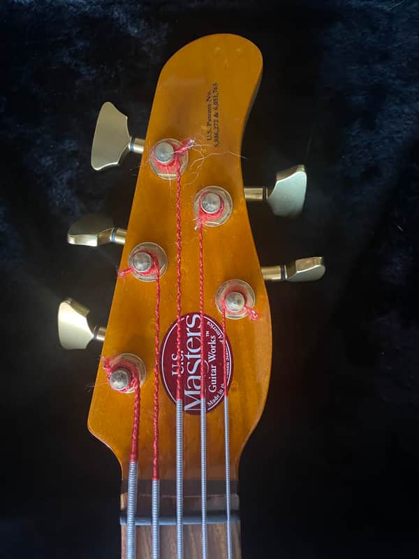 U.S. Masters Guitar Works 5 String Bass Fretless Natural image 1