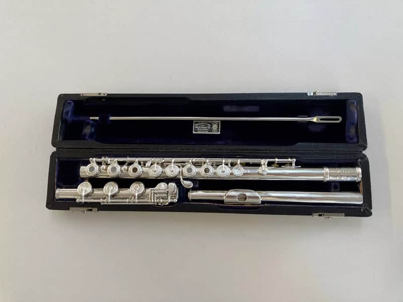 Vintage 1971 W.S Haynes Handmade Solid Silver Flute, New Pads; with Case image 1
