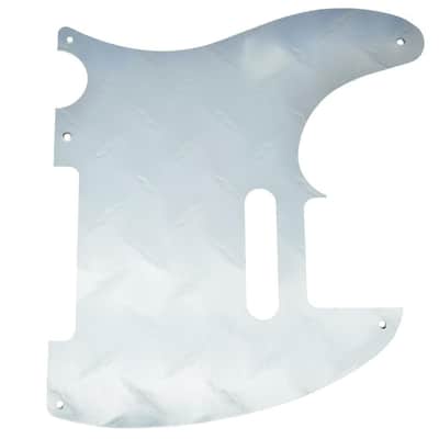 Premium Metal Diamond Plate Vintage 5 Hole Tele Pickguard Aluminum TL Scratch Plate for American/Mexican FD Telecaster Silver image 4