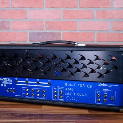 Diezel VH4 4-Channel 100-Watt Guitar Head 2011 Blue Panel Black Tolex Blueface Reissue - Adam Jones image 7
