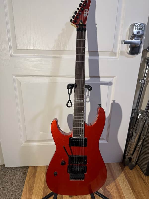 Left handed ESP LTD M-400 with EMG Pickups, Rosewood Fretboard 2016 - Burnt Orange Metallic