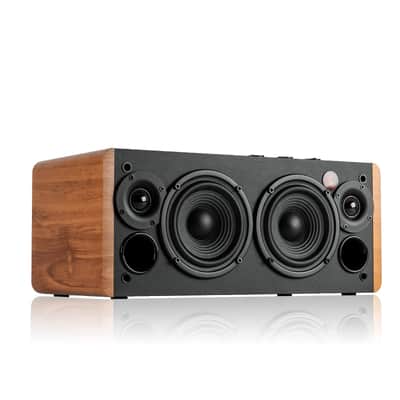 Edifier D12 Tabletop Desktop Stereo Bluetooth Speaker- Wooden Enclosure image 2