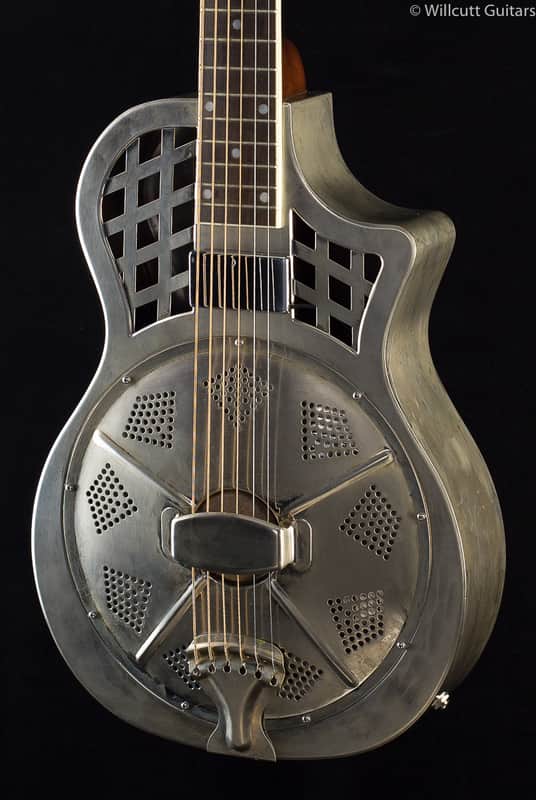 Republic Highway 61 style #7100R "14 Fret" Resonator Relic Nickel w/ Pickup (058) image 1