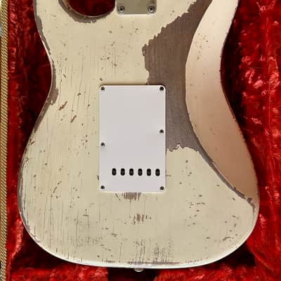 Fender CS Masterbuilt Greg Fessler MVP '69 Super Heavy Relic Stratocaster 2022 - Super Heavy Relic Vintage White image 8