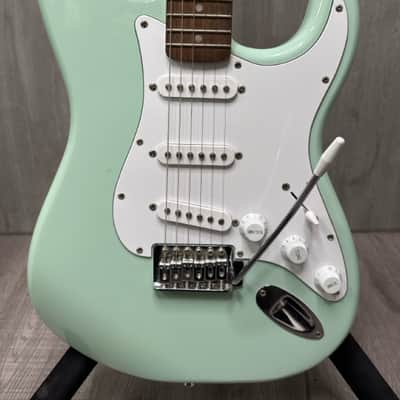 Fender Squier Affinity Stratocaster Electric Guitar Surf Green image 2