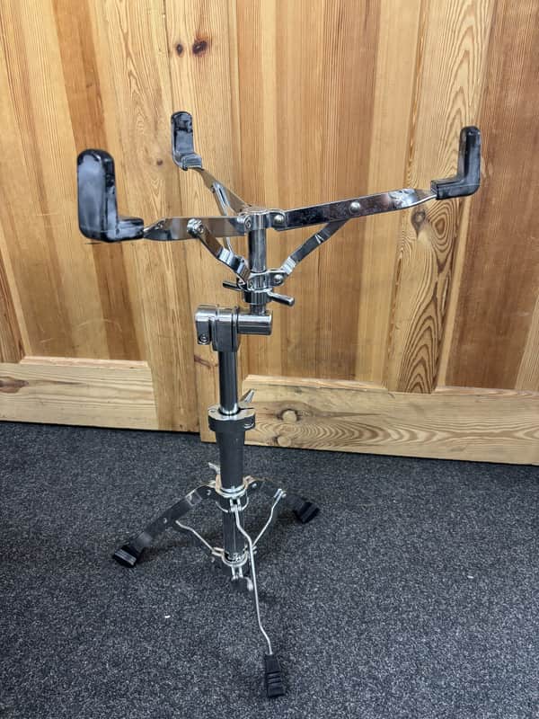 Vintage Pearl Snare Drum Stand Single Braced Black Label Basket Adjustable 1980s image 1