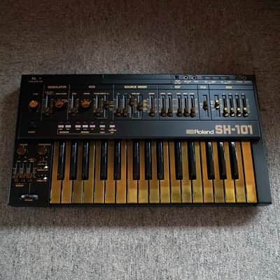 Roland SH-101  black & gold custom by ghostinmpc image 1