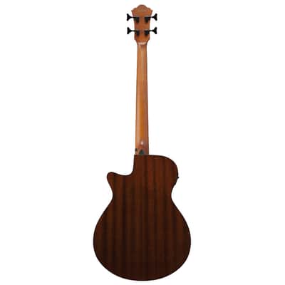 Ibanez AEGB24FEMHS Auditorium A/E Fretless Bass Guitar - Mahogany Sunburst image 5