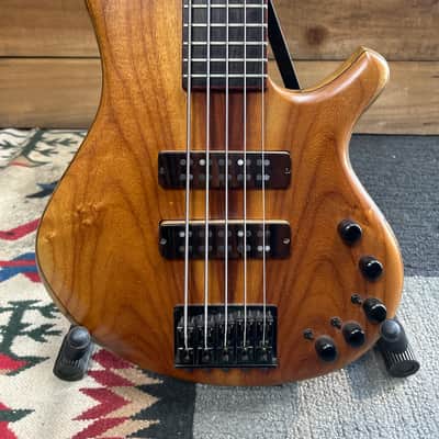 Chris Stambaugh Music Designs 5 String Bass - Koa top birdseye maple neck image 4