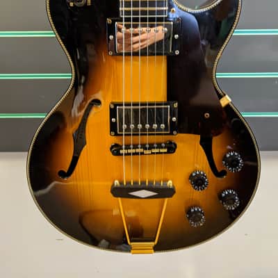 Seventy Seven Stork Jazz Antique Sunburst Semi Hollowbody Electric