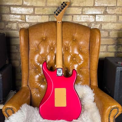 1980s Kramer Focus 3000 Vintage Metallic Pink Left Handed MIJ Made In Japan Electric Guitar W/ Original Gigbag! image 2