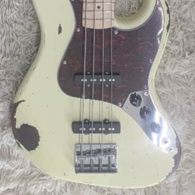 Tagima Model TBA-73 Vintage White Relic Finish J-Bass Guitar | Reverb