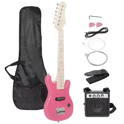 Pink 30" Electric Guitar w/Amp & Much More Guitar Combo Accessory Kit for Kids image 2
