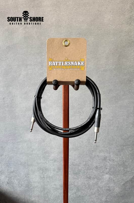 Rattlesnake 10' Standard Instrument Cable (Straight to Straight, Black/No Weave) image 1