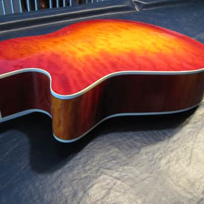 2005 Ibanez AEF 100 Acoustic Electric Guitar Antique Cherry Burst image 9