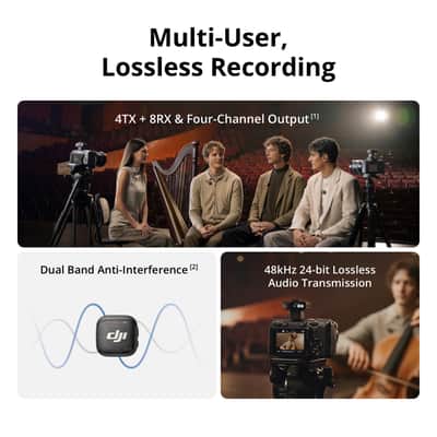 DJI Mic 3 Advanced Mini 2.4GHz Wireless Microphone System image 2