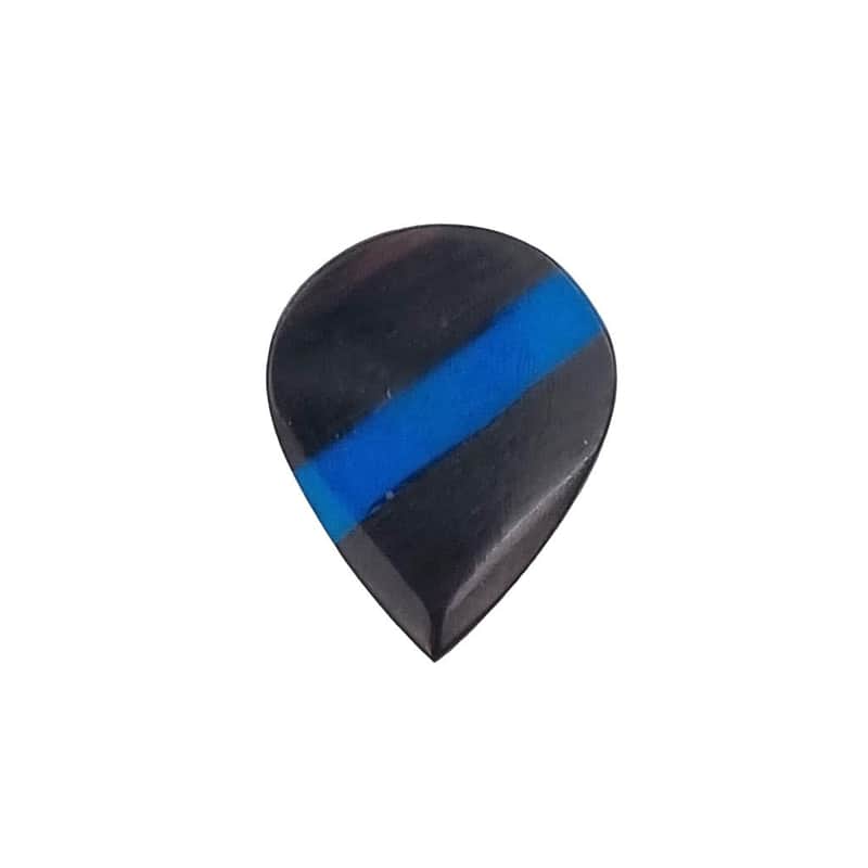 Timber Tones B36 Ebony Sharp Blue Guitar Plectrum (Single) image 1