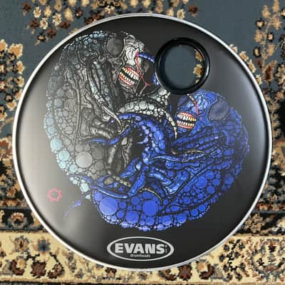 Evans Danny Carey / TOOL 22” Monster Mash Bass Drum Head W/Mic Port image 1