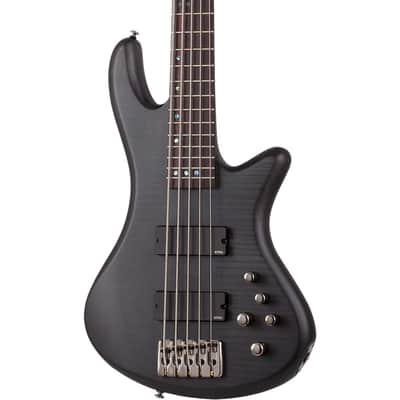Schecter Stiletto Studio-5 5-String Electric Bass - See-Thru Black Satin image 1
