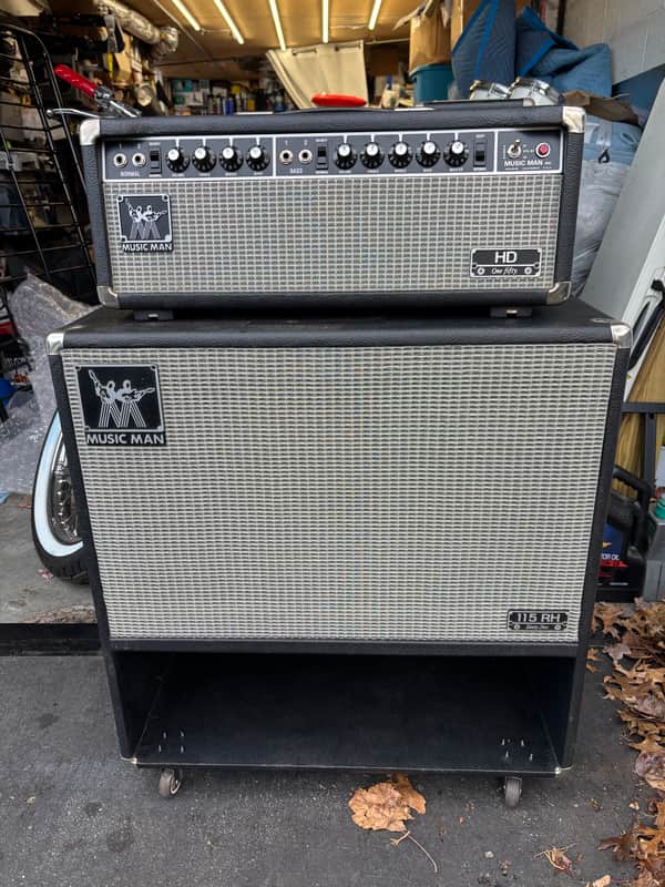 Music Man HD-150 Reverb 2-Channel 150-Watt Guitar Amp Head and Matching Cabinet image 1