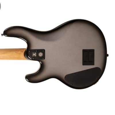 Ernie Ball Music Man StingRay 4 "DarkRay II", NEW COLOR Silverburst/ Ebony image 2