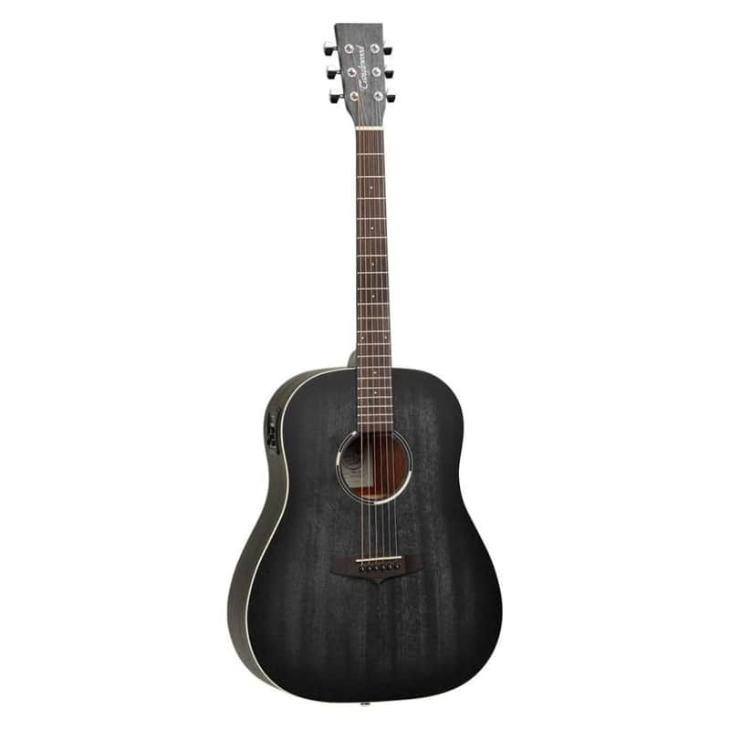 Tanglewood TWBBSDE Blackbird Dread Slope Shoulder 6-String Right-Handed Acoustic Electric Guitar with Mahogany Body and Techwood Fretboard (Black) image 1