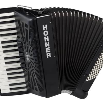 Hohner Bravo III 72 - Jet Black Accordion (BR72BLK) image 2
