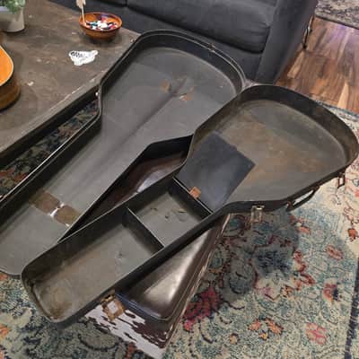 Vintage 1960s Kay Molded Hardshell Guitar Case - Grey/Black image 3