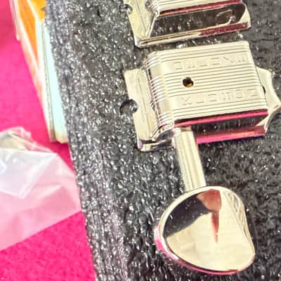 Kluson Vintage Guitar tuners double  line for Fender ®️ Guitars / Left handed moldel - Nickel - Nickel image 4