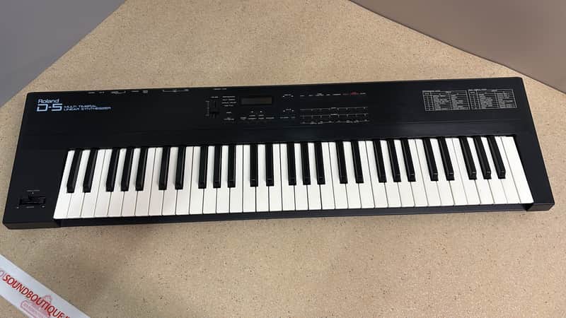Roland D-5 61-Key Multi-Timbral Linear Synthesizer 1989 - 1992 - Black image 1