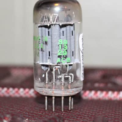SYLVANIA 12AX7 ECC83 1ST VERSION LONG PLATE D GETTER COPR GRID POST TIGHT BALANCE TEST NOS+++ VINTAGE 1959 image 2