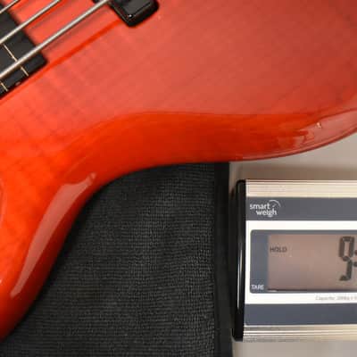 1990 Pedulla MVP-5 Bass Fretless Conversion 5-String Red w/HSC image 24