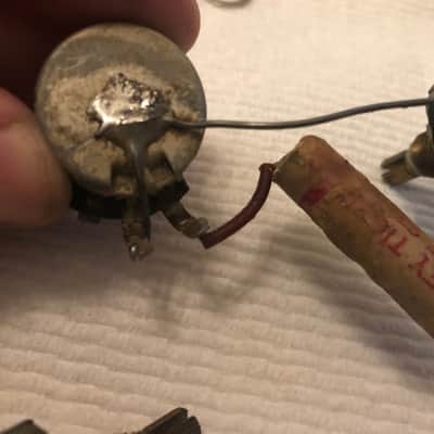 Gibson Vintage 1954 Les Paul Standard wiring harness - pots, caps, switch, jack 1954 image 11