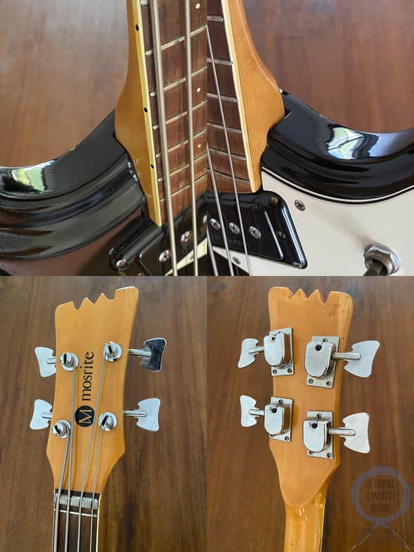 Mosrite Avenger Bass, Firstman, Black, 1970s, MIJ | Reverb