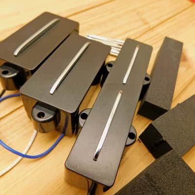 G.M. Split Coil PJ Bass Rail pickups Alnico 5 image 6