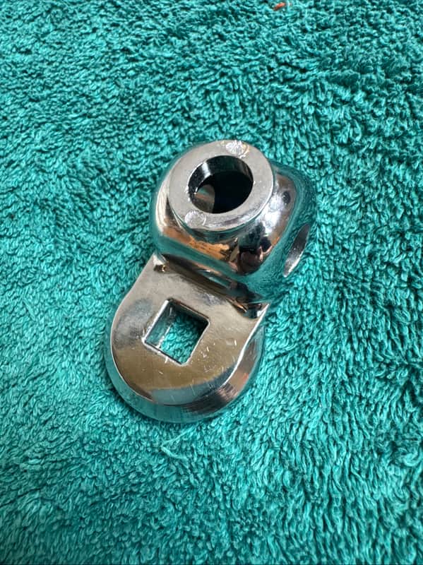 Ludwig Vintage Double Tom Drum Mount Holder - L Arm Geared Tilter Part 70s - Chrome image 1