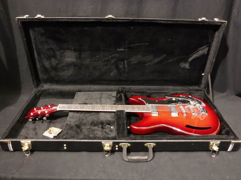 Eastwood K200 Deluxe Electric Guitar in Wine Burst & Case #1683