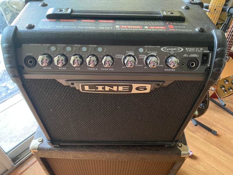 Line 6 Spider III 15 15-Watt 1x8" Digital Modeling Guitar Practice Amp 2006 - 2009 - Black image 1