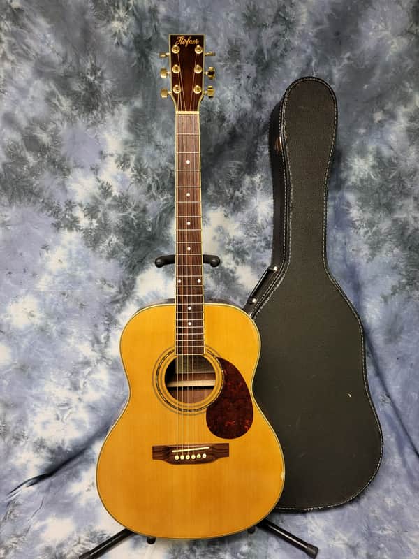 2002 Hofner Acoustic Guitar Model HAS-05GC New Strings Pro Setup Original Soft Shell Case image 1