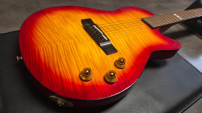 ESP CUSTOM SHOP Climax 1 of 100 ever made! Limited Edition RARE Model Ash Body! Cherry Sunburst 90s 1990's Piezo Electric AAA Flame Top Singlecut Guitar image 1