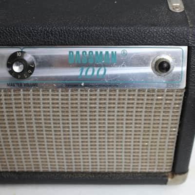 Fender Bassman 100 2-Channel 100-Watt Guitar Amp Head 1970s - Silverface image 4