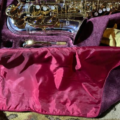 Jupiter Artist Model JAS-869 Alto Saxophone...Silver & Gold w Sterling Neck image 1