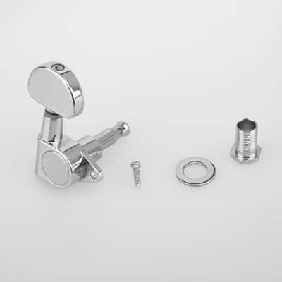 Musiclily 3+3 Set Sealed Tuning Pegs Keys Machine Heads Tuners For Les Paul Epiphone Guitar,Chrome image 3