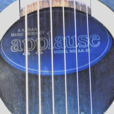 Vintage 1983 Applause by Ovation AA-31 Acoustic-Electric w/ Case! Gloss Black! VERY NICE!!! image 10